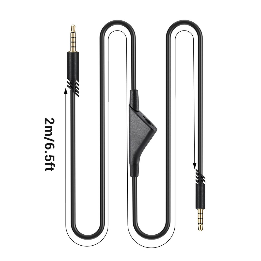 Replacement Audio Cable Cord Volume Control for Astro A10 A40 Gaming Headset 2M
