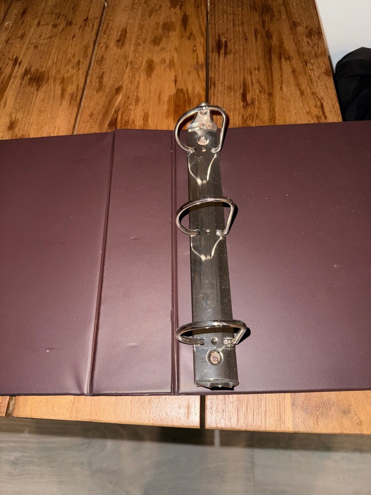 (1) Baseball 3 Ring D Binder. Used with minor issues.