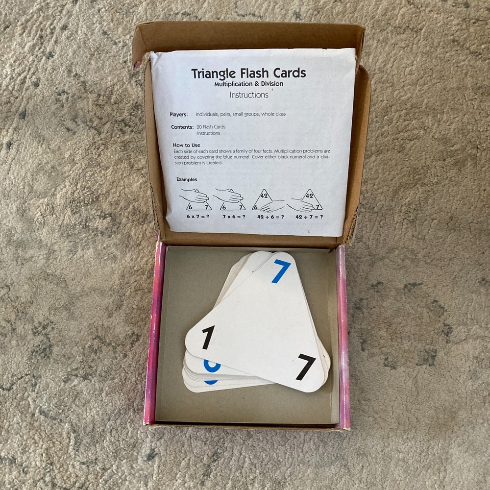 Triangle Flash Cards For Multiplication And Division The Original Complete Set