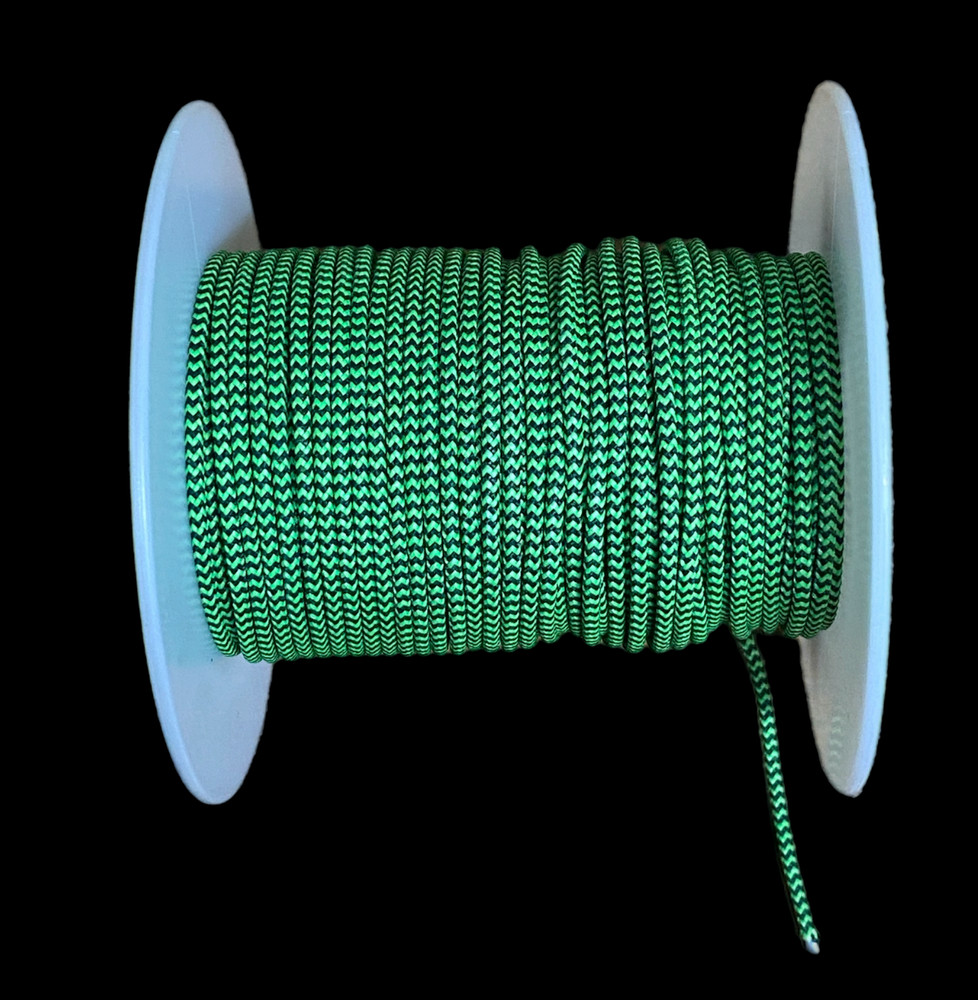 5 FEET BCY #24 SPECKLED FLO GREEN /BLACK Archery Bowstring RELEASE D LOOP ROPE
