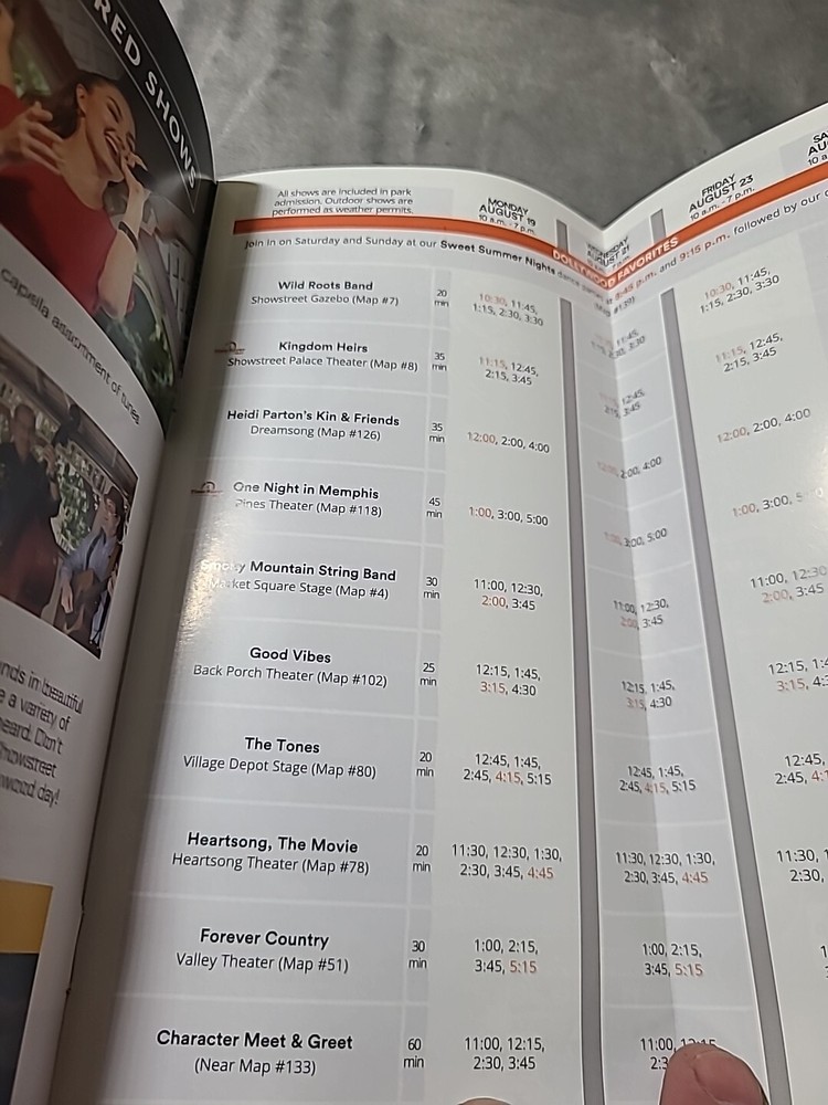 Dollywood 2024 Map & Guidebook Pigeon Forge Tn Dolly Parton