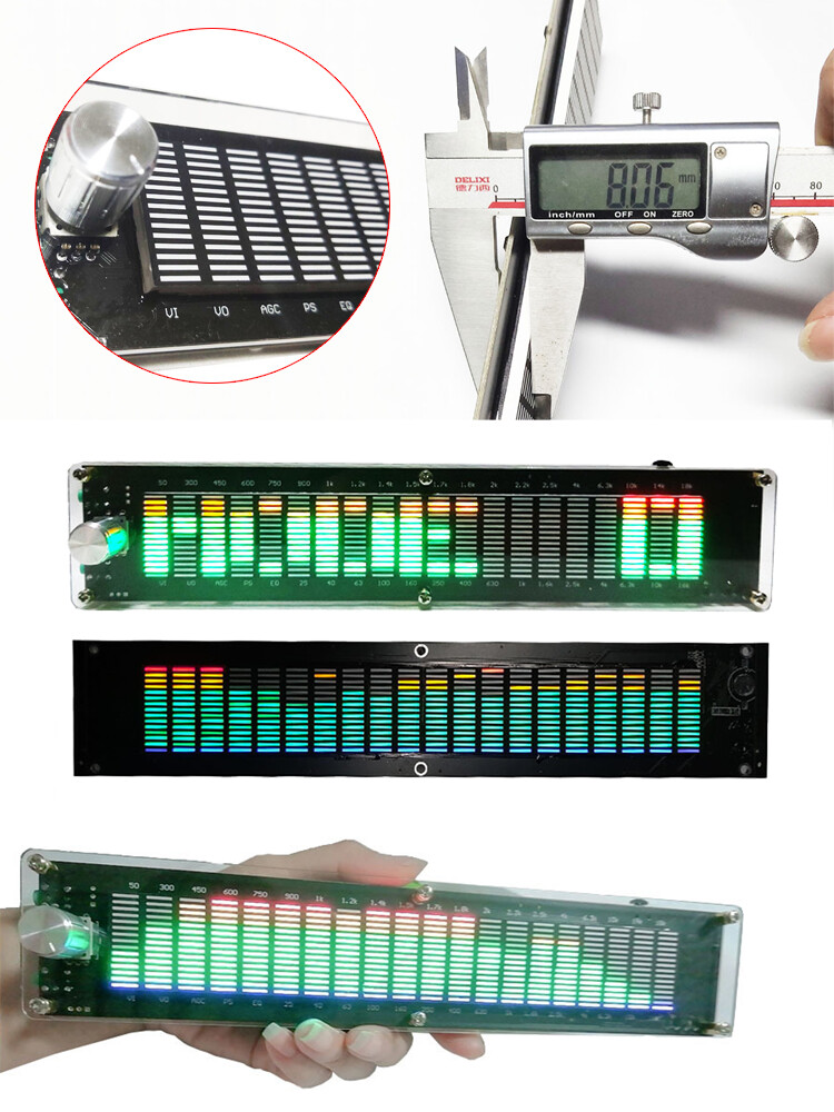 Stereo VU Meter Indicator Music Spectrum Analyzer 20 Segment LED Level Display