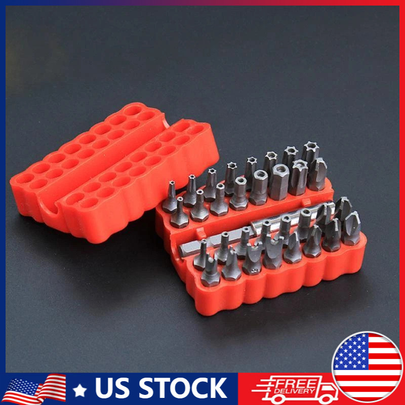 33 Torx Bit Set Tamper Proof Security Torq Hex Star Spanner Tri Wing Screwdriver