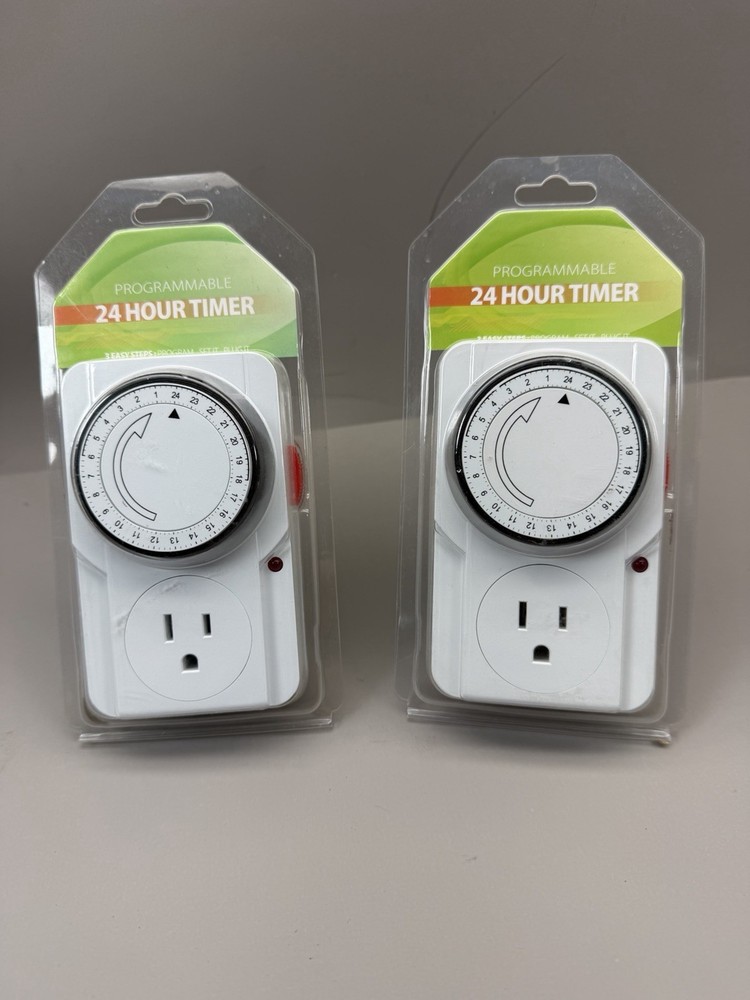 Intertek Programmable 24 Hour Mechanical Timer TU-22A 1250W Wall Plug-In