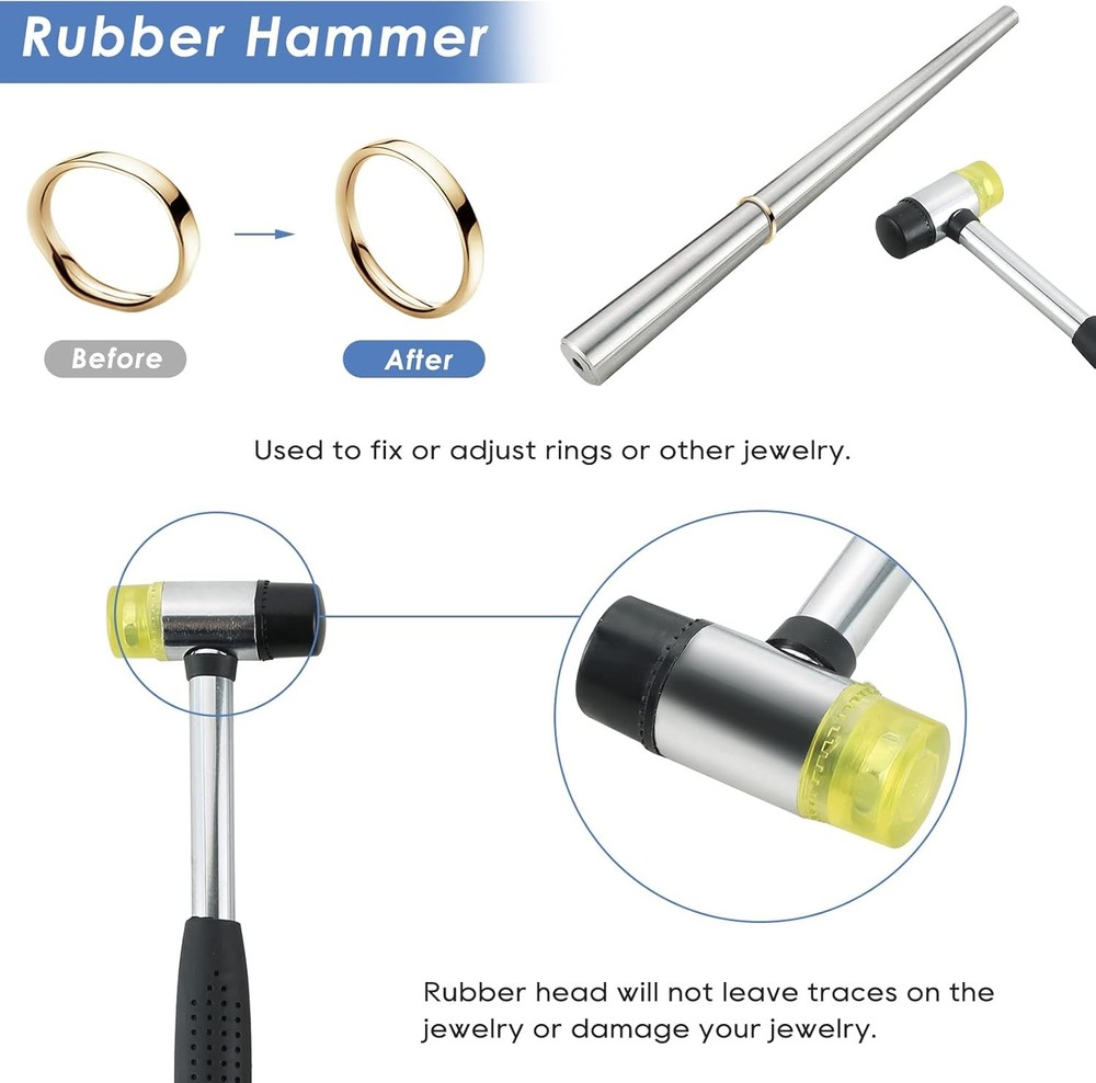 Ring Mandrel Sizer Tool Metal Mandrel Finger Measuring Stick Ring Sizer Guage