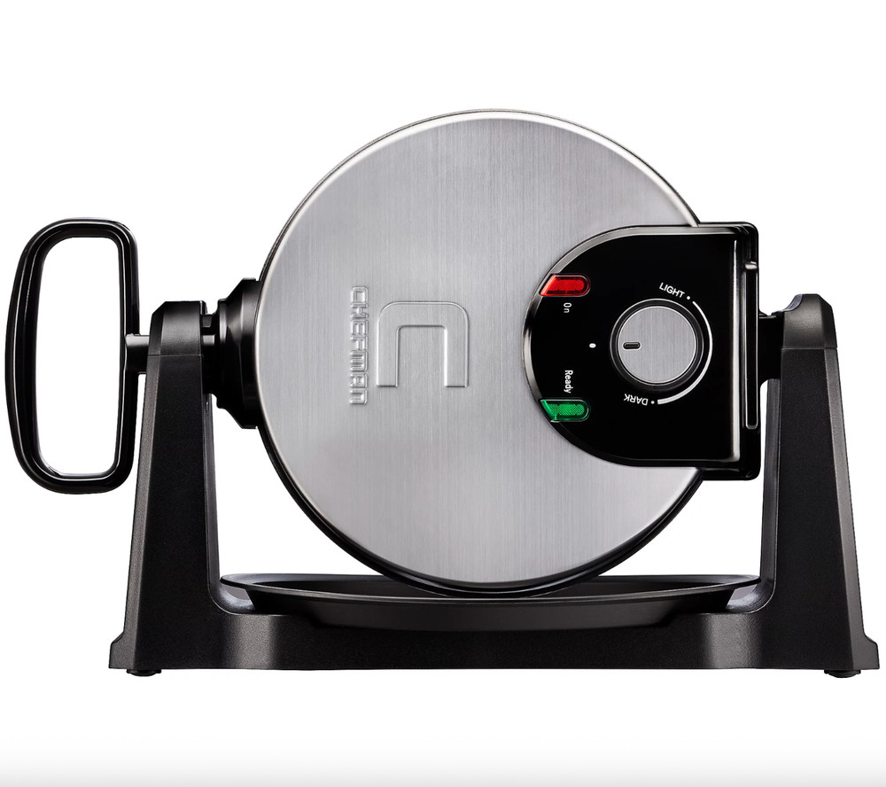 Chefman Rotatin g Belgian Waffl e Maker-Black