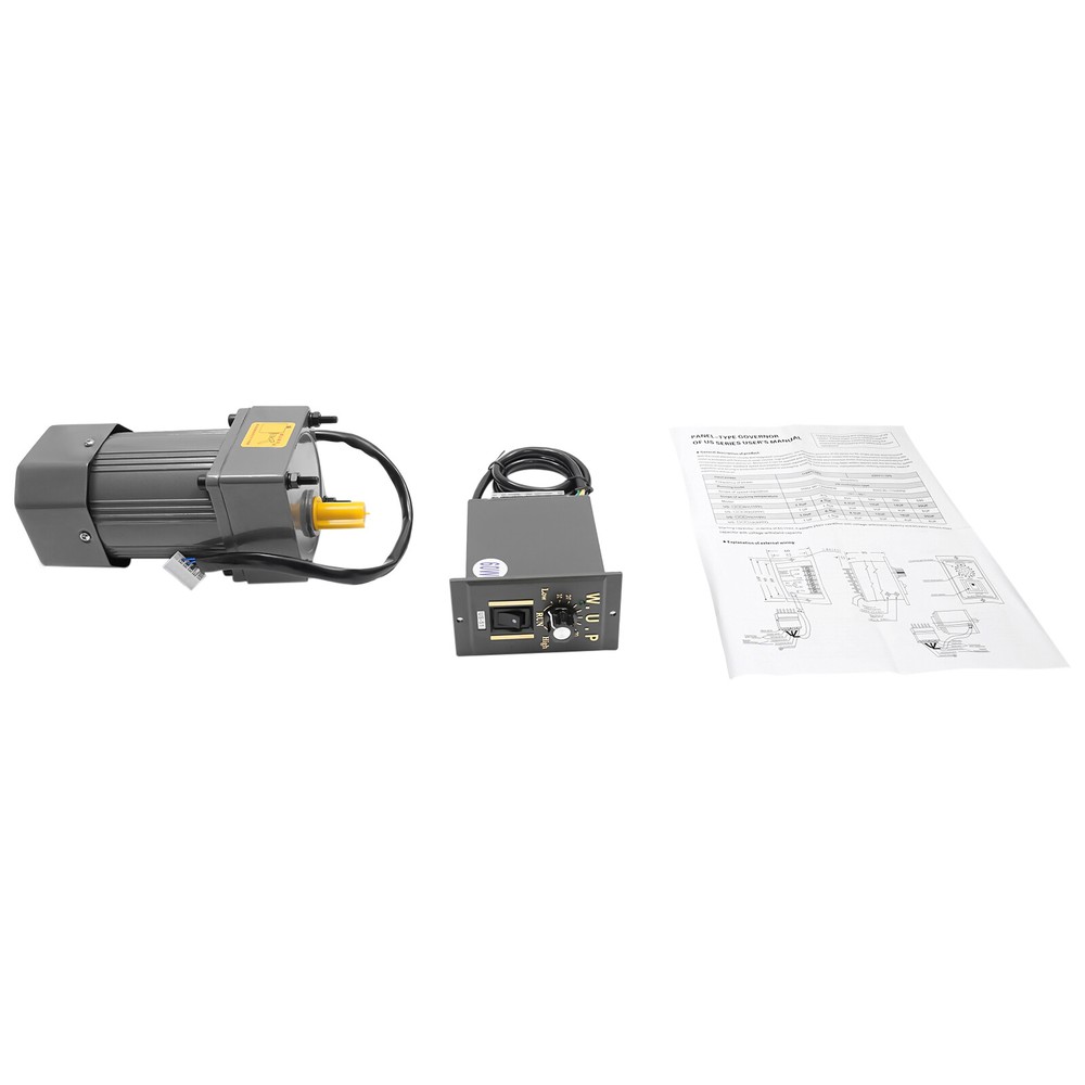 110V 60W AC Gear Motor Electric Variable with Speed Controller Single-phase 1:10