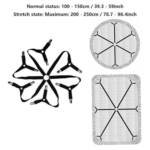 Elastic Sheet Fasteners for Staying Bedsheet Flat Adjustable Bed Sheet Holder...