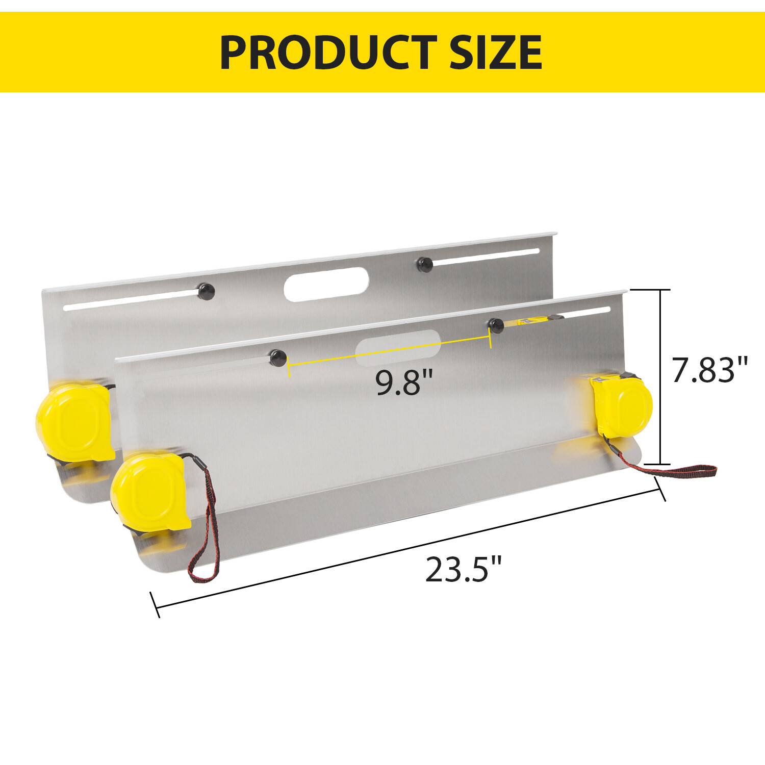 Wheel Alignment Tool System Toe Plates Accurate Measurements w/ 2 Tape Measures