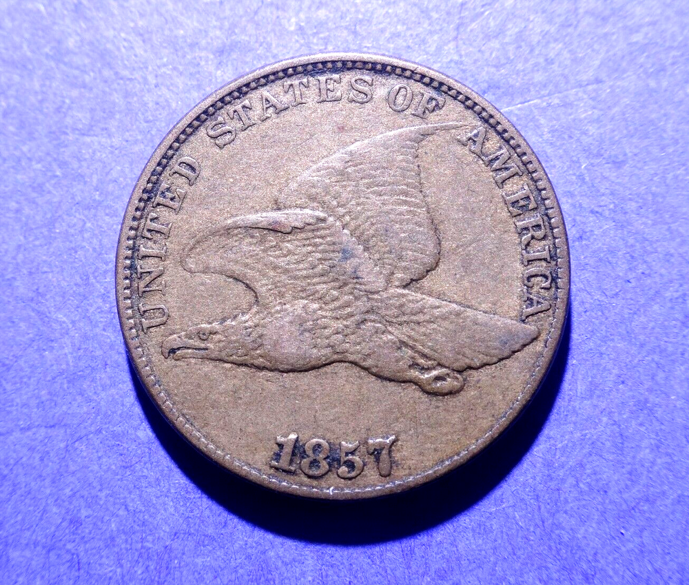 1857 Flying Eagle Cent Abt. XF