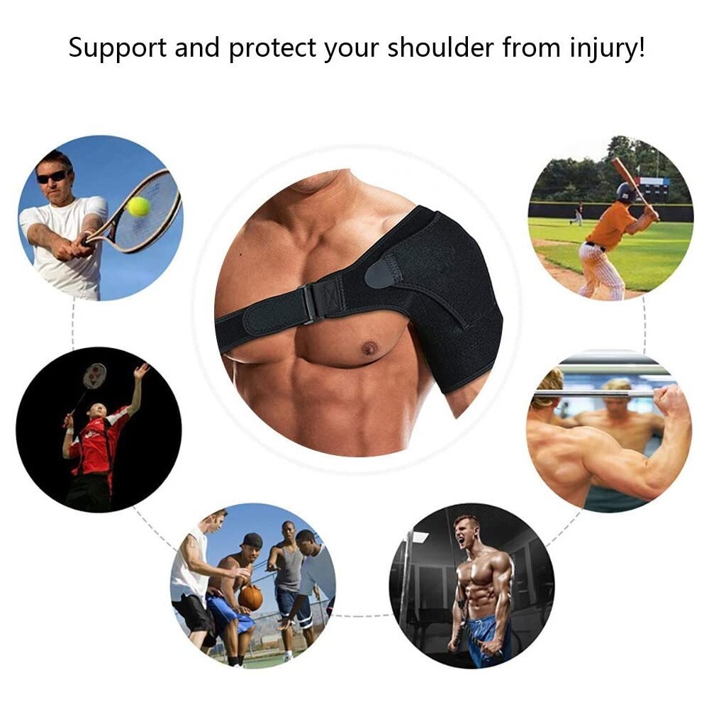 Shoulder Brace Support Adjust Compression Sleeve Torn Rotator Cuff Relief Joint
