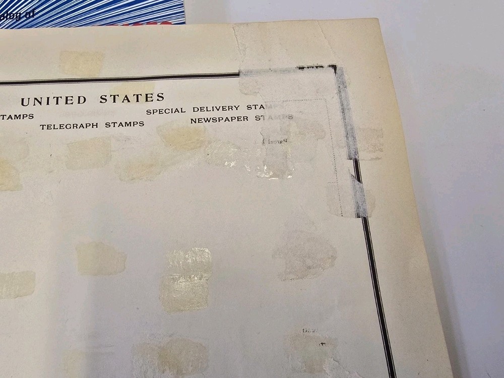 Antique 1933 Modern Postage Stamp Album 11x9.5 Stamps Removed On Some Pages