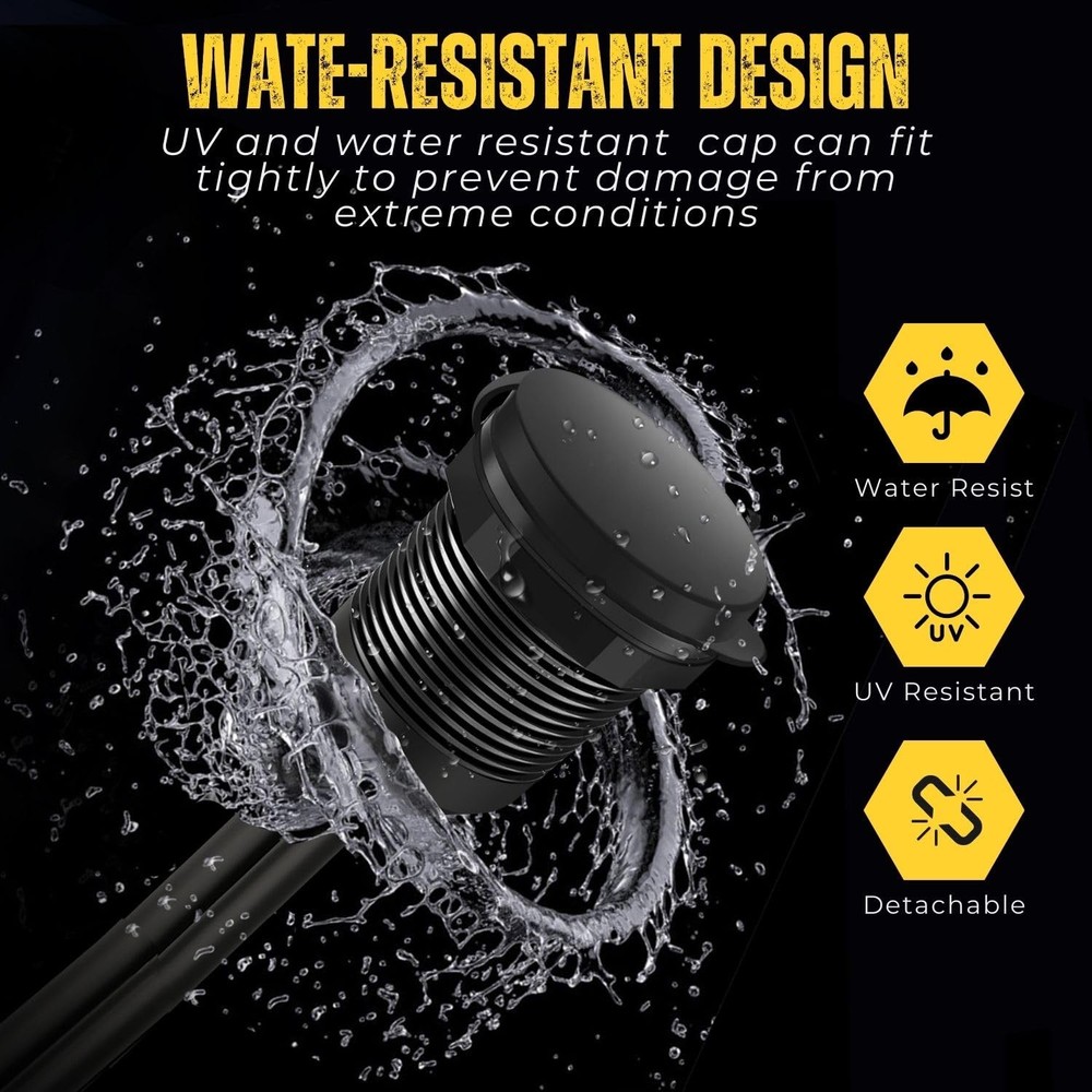 TNP USB RCA Flush Mount Cable - Dashboard Panel Dash 6 ft, Black, Round