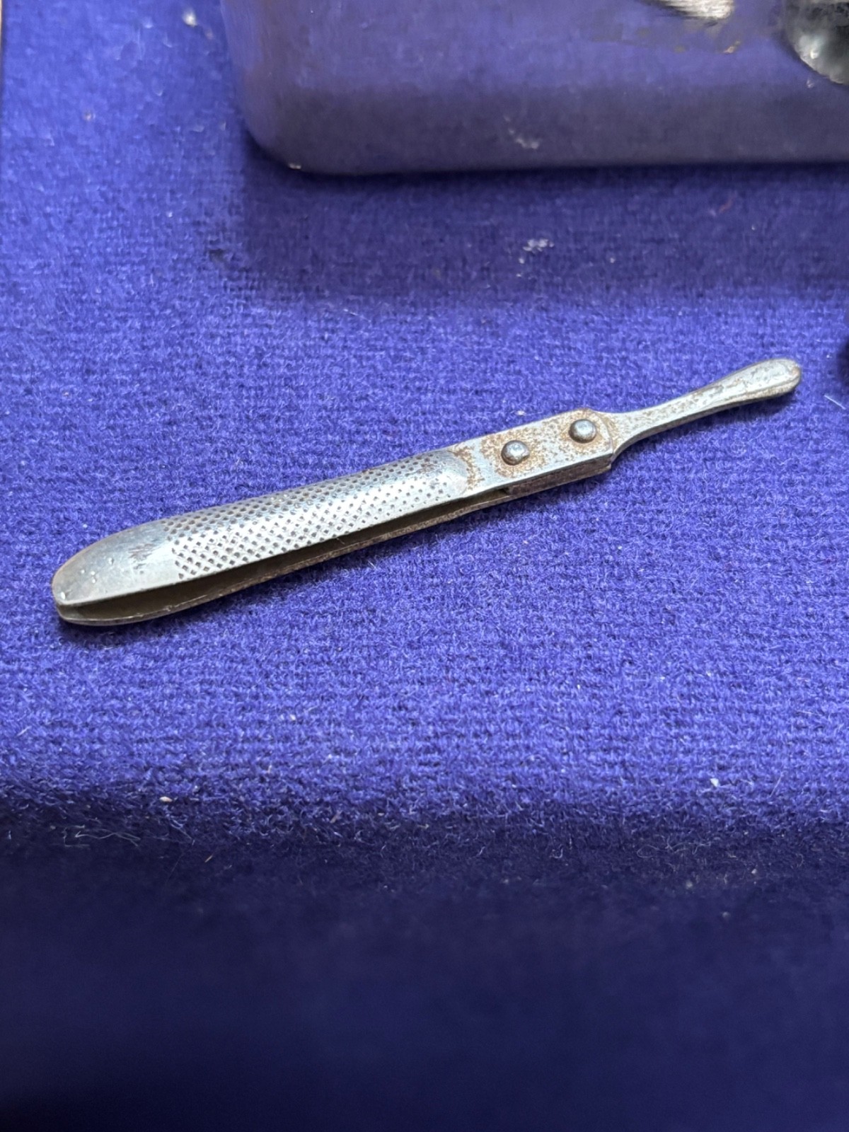 ANTIQUE VINTAGE ART DECO STEEL BOX ACUPUNCTURE KIT DISPLAY ONLY OLD ESTATE FIND