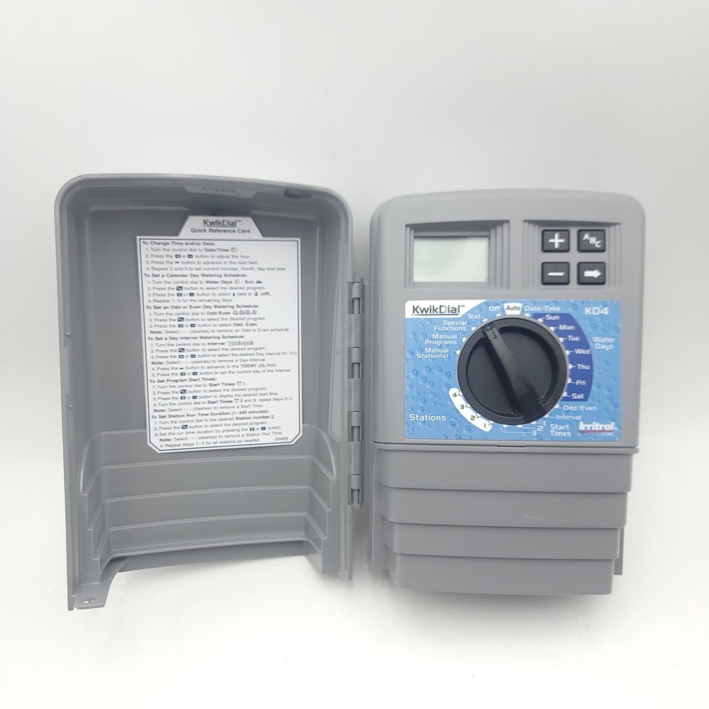 Irritrol KwikDial KD4 4-Station Outdoor Sprinkler Irrigation Timer Controller