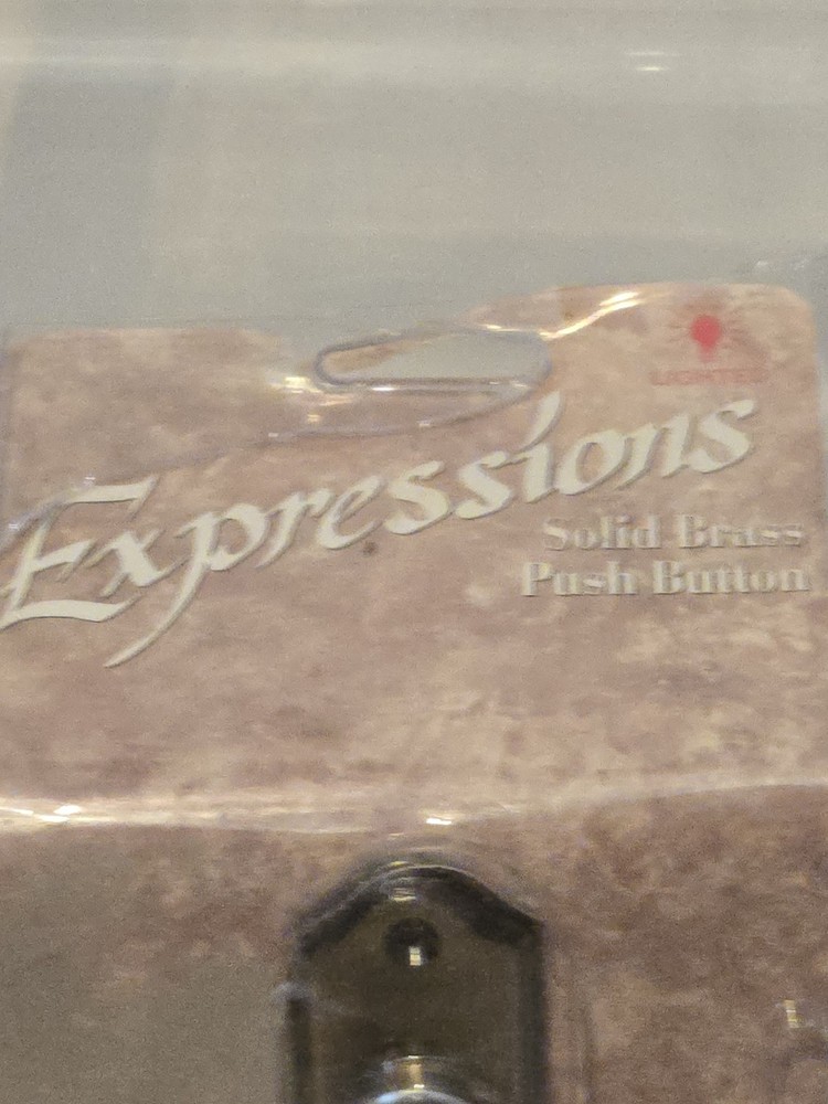 Expressions Solid Brass Push Button Doorbell, Used, Untested