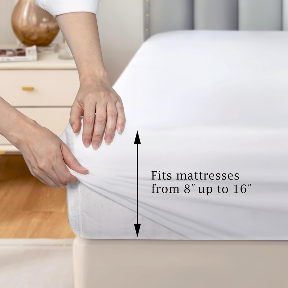 Pure Cotton Fitted Sheets King Size, 300 Thread Count Percale