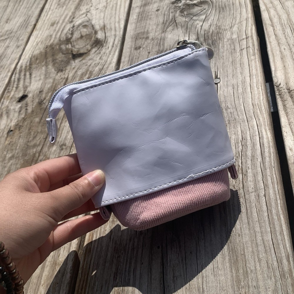 Pink And White Collapsable Pencil Pushcase