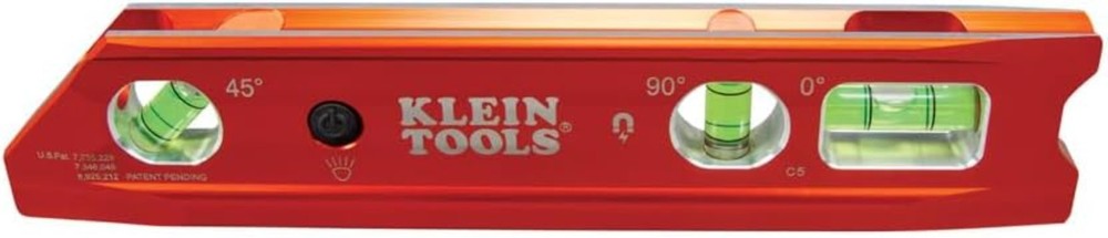 Klein Tools 935RBLT 9" Lighted Torpedo Level - Precision with Secure Magnet