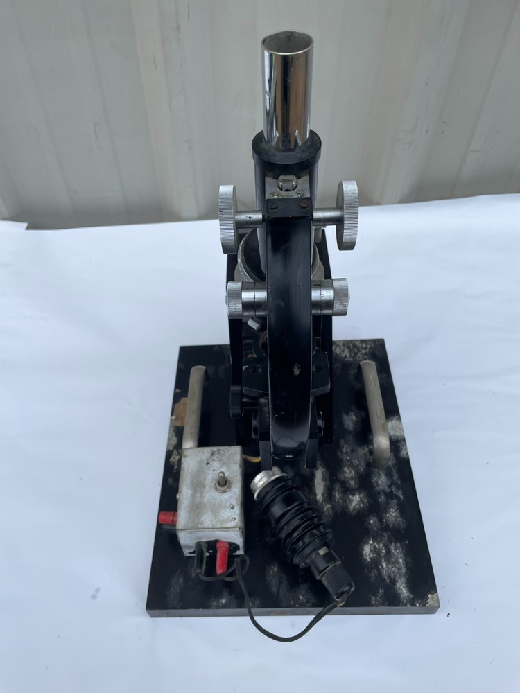 Vintage Graf Apsco Microscope w/ Holtzer Cabot Motor
