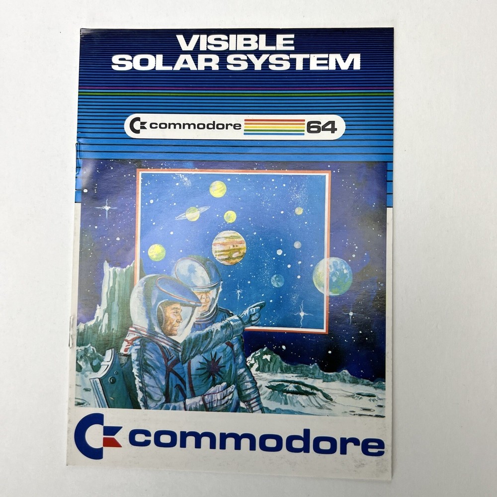 1983 Commodore 64 Visible Solar System Computer Game Manual ONLY