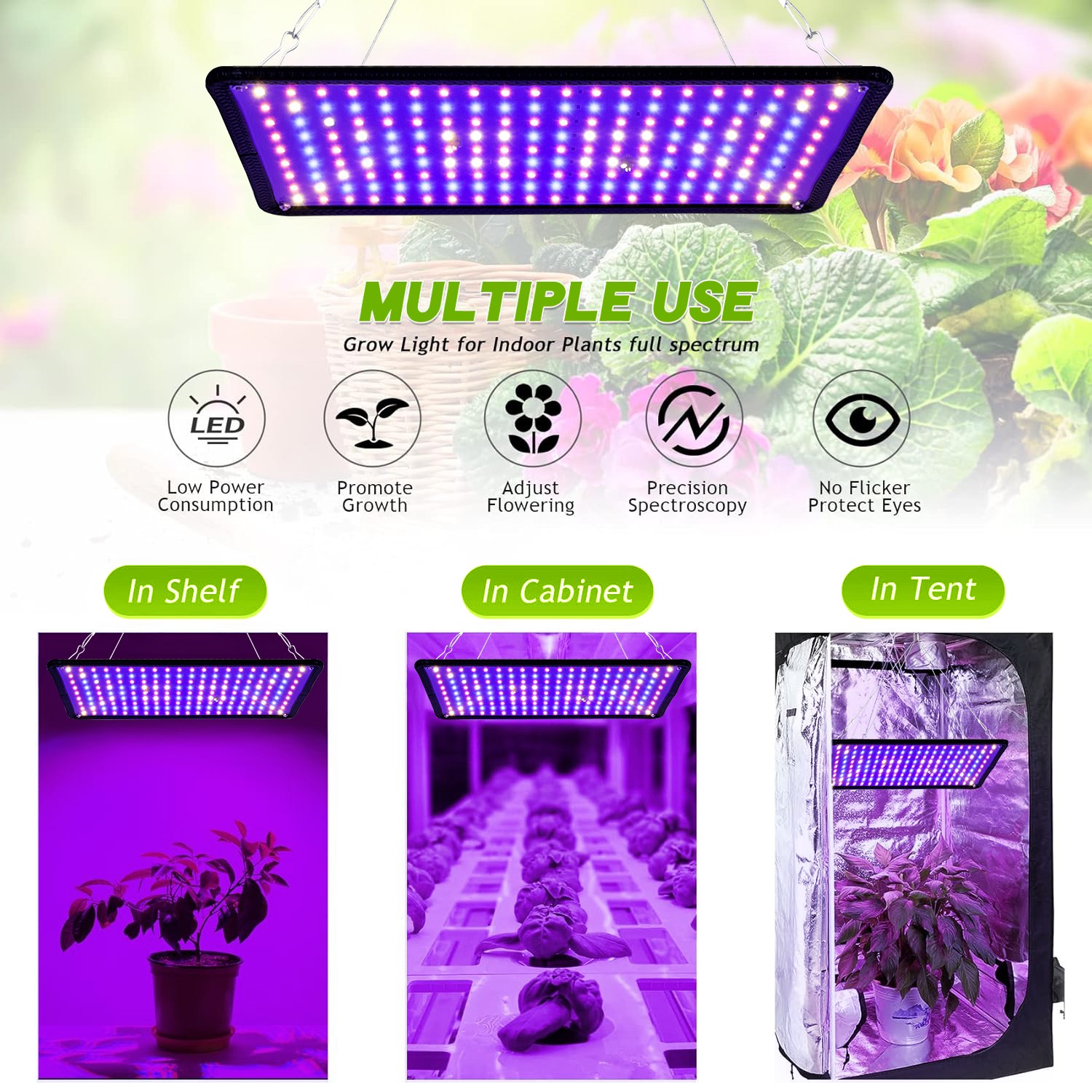 120W LED Grow Light Panel Full Spectrum Lamp for Indoor Plant Veg Flower NEW US