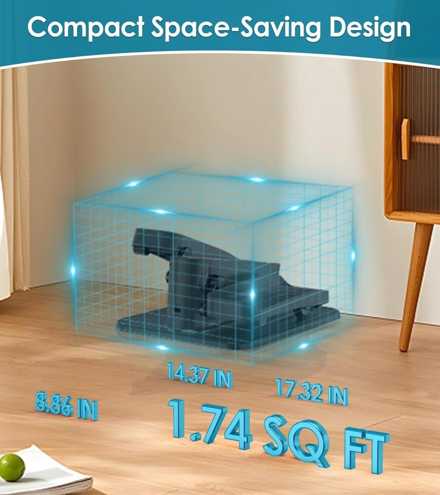 - Quiet Motorized Leg Exerciser with Smart Remote, 12-Speed Manual Programs A...