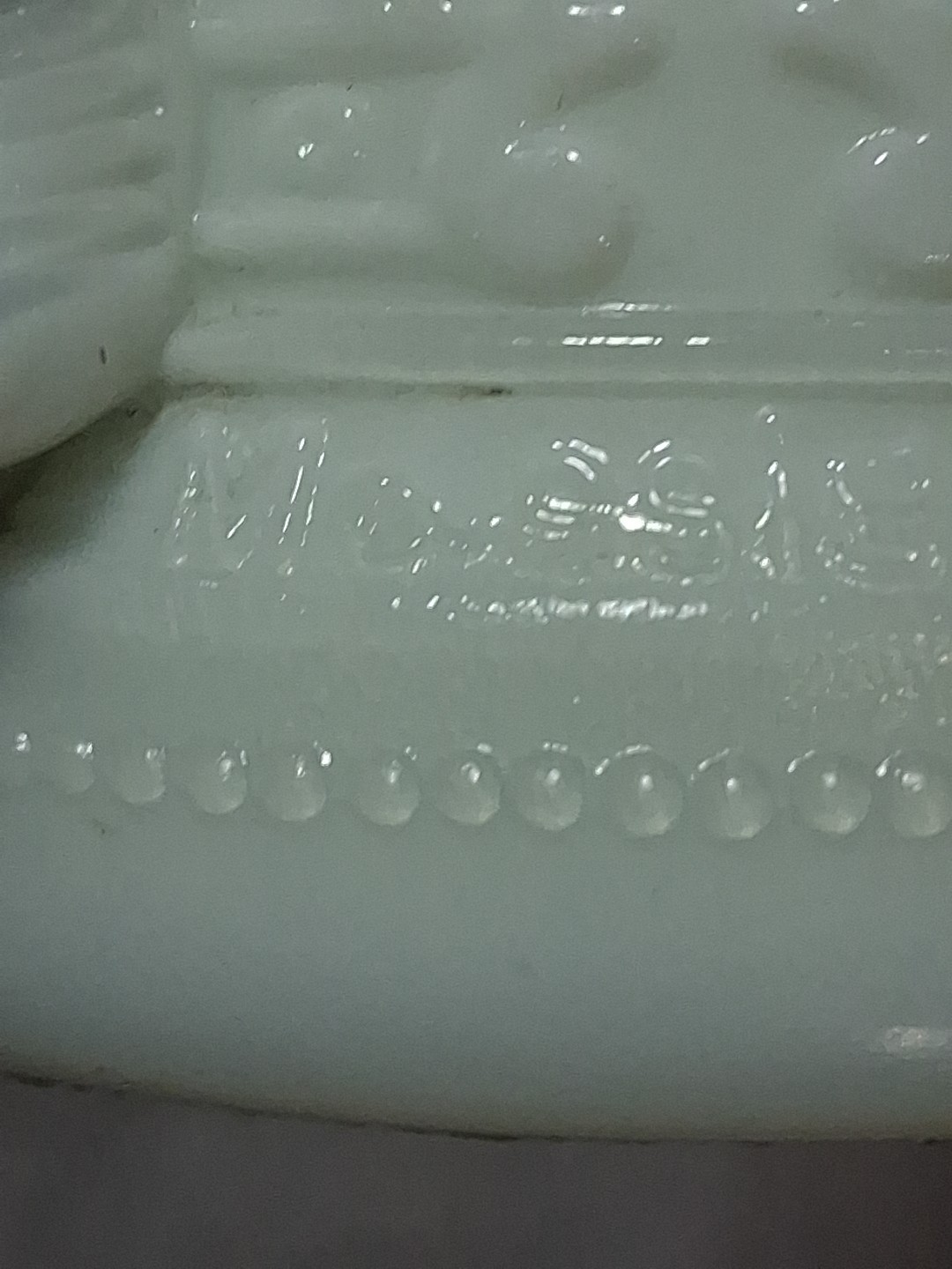 Westmoreland Greentown ? Serenade Antique German Uranium Glass Stein Mug #2