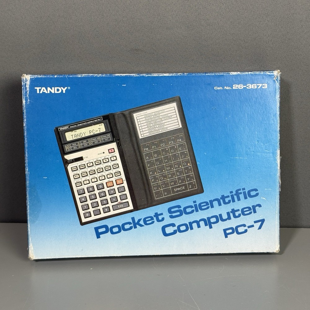 Tandy PC-7 Pocket Scientific Computer Programmable Vintage w Box Manual