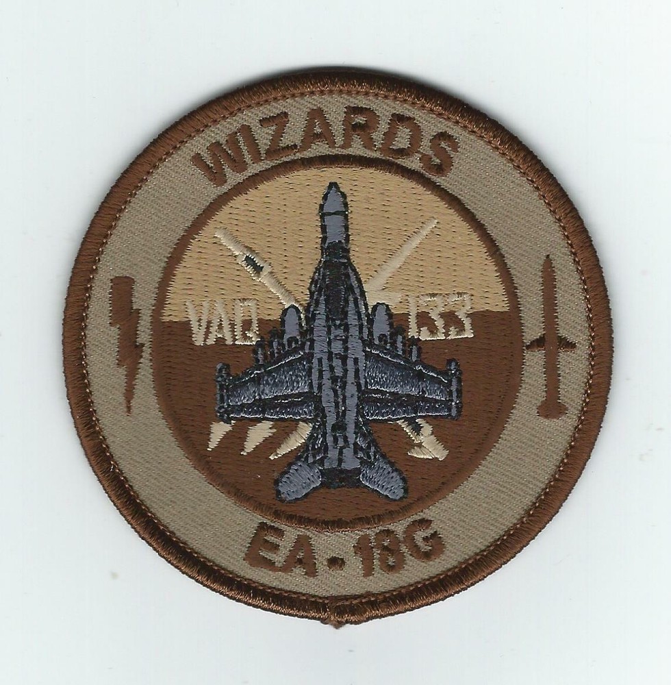 VAQ-133 "WIZARDS" EA-18G desert bullet patch