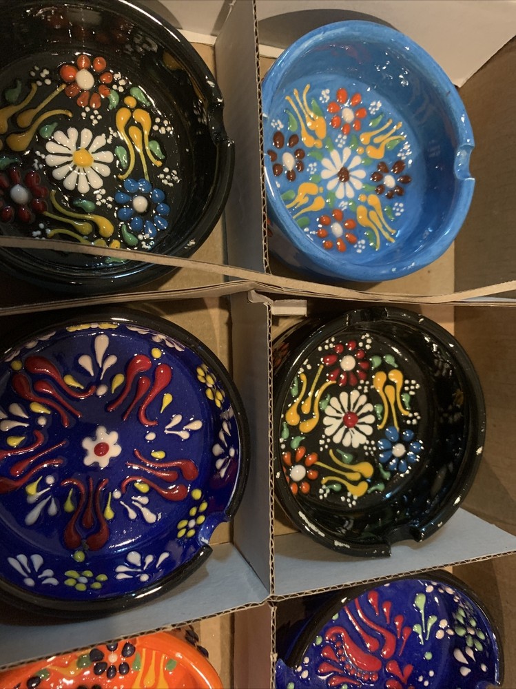 Ceramic Hand Made Ashtrays. 2 Cigarets Holder