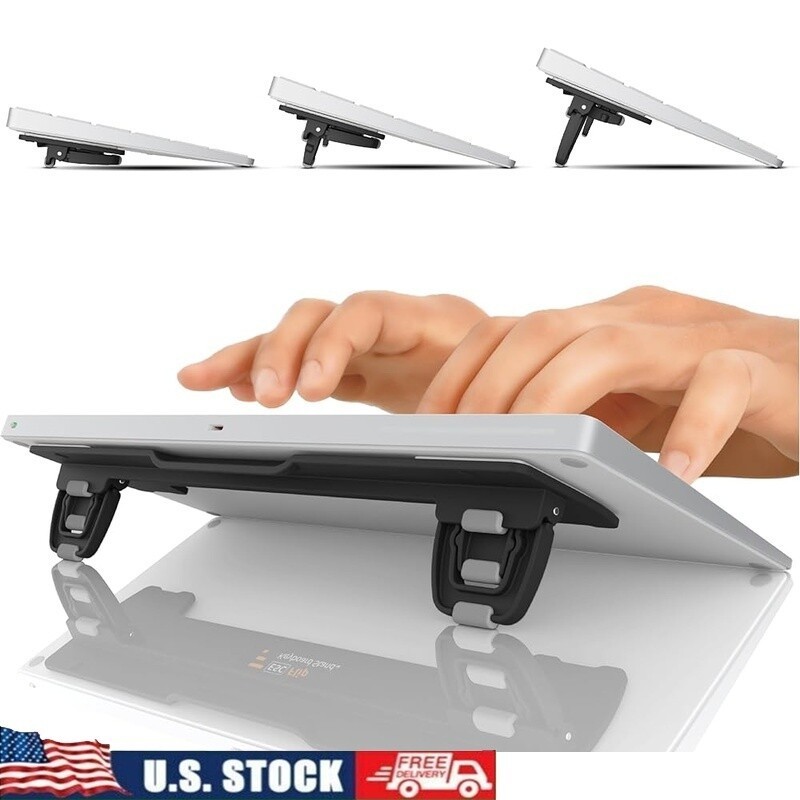 Ergonomic Flip Keyboard Stand Compact Riser Non-Slip Stability Adjustable Angles