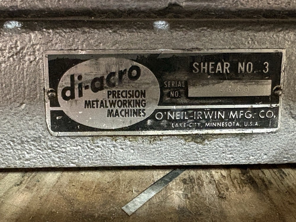 DI-ACRO 12” HAND SHEAR No. 3