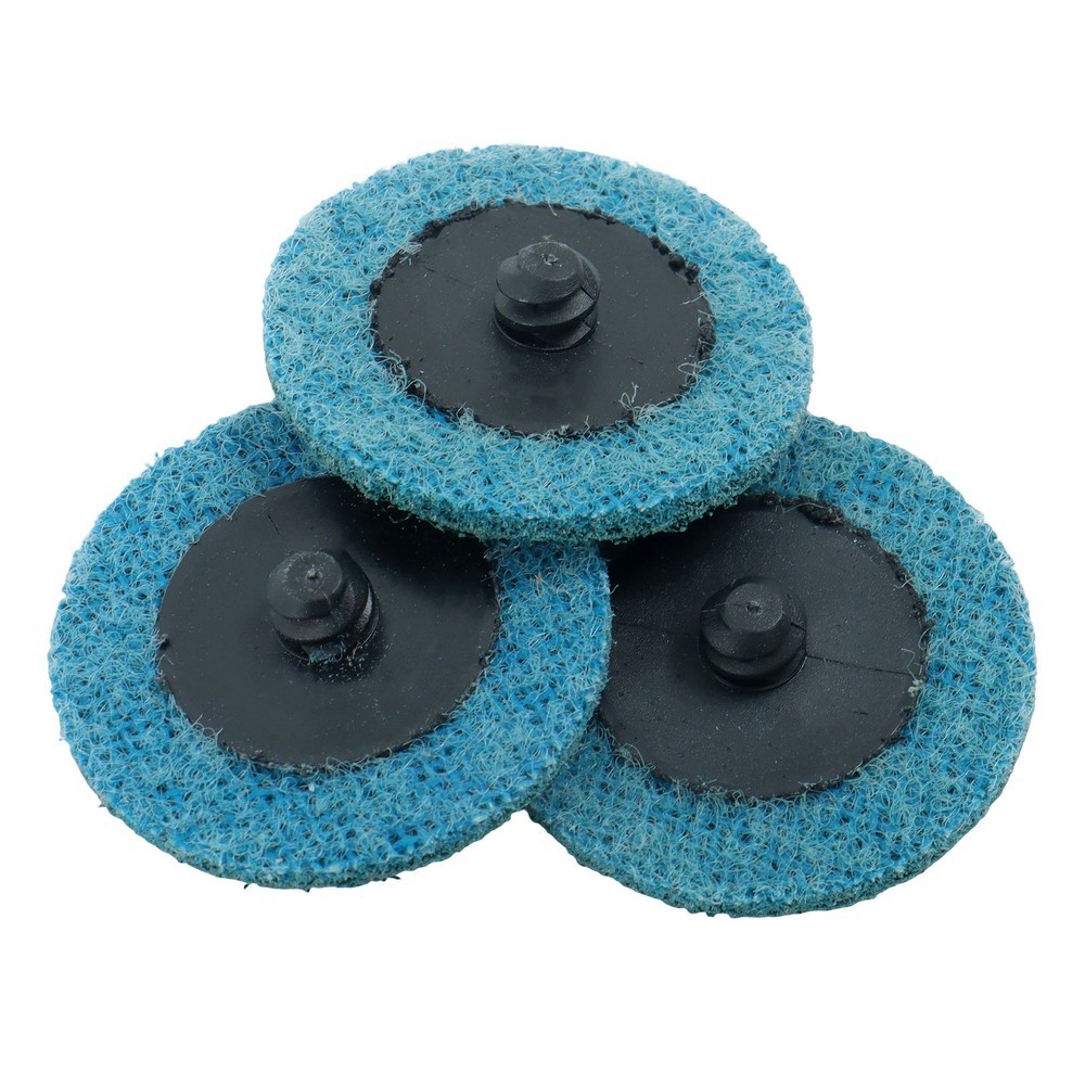 25 Pcs 2" Blue Fine Prep Pad Discs Surface Conditioning Quick Change Discs