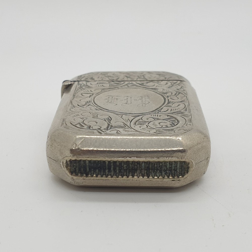 Silver-Plated Vesta Case Match Holder AE1