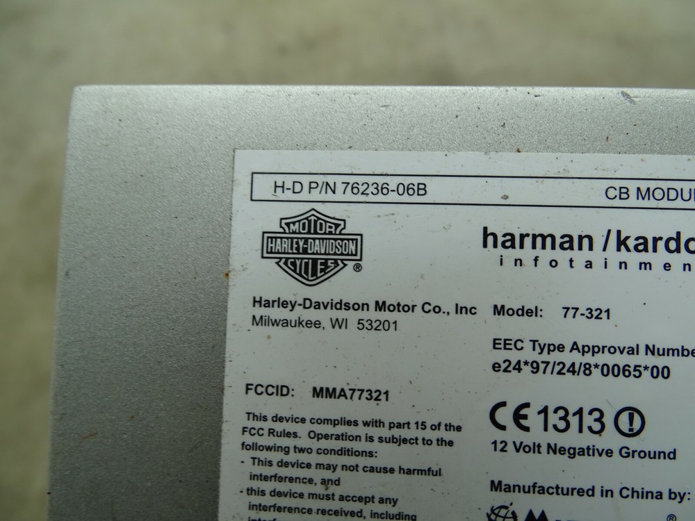08 HARLEY DAVIDSON ELECTRAGLIDE TOURING CB MODULE 76236-06B E-1631