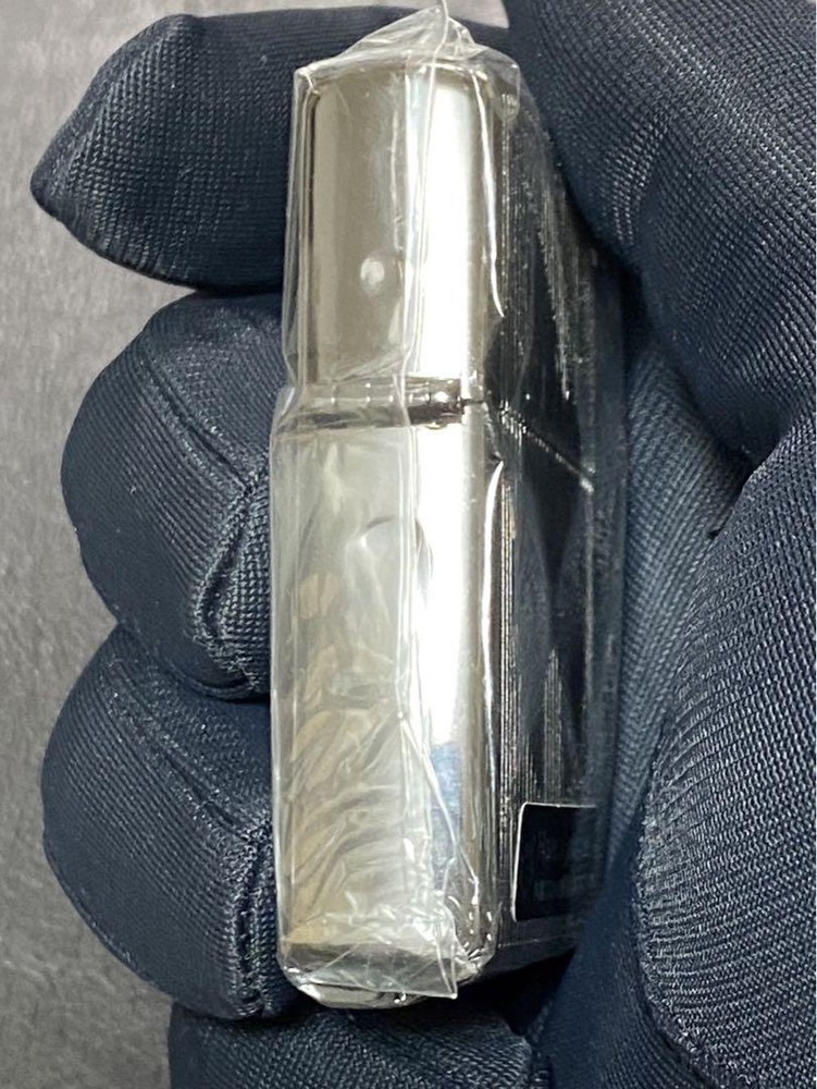 Zippo Fire Stripe Silver Etching One Sided Processing Lighter Regular Japan