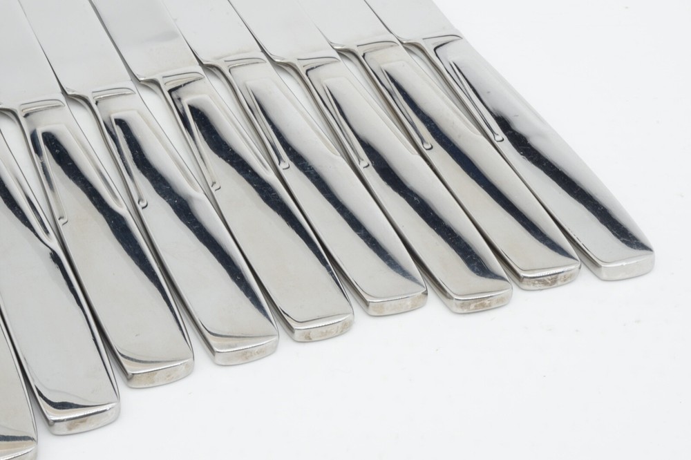 11 Pc New World Tableware 9895501 Dinner Knife Plain Blade Solid Handle Quantum