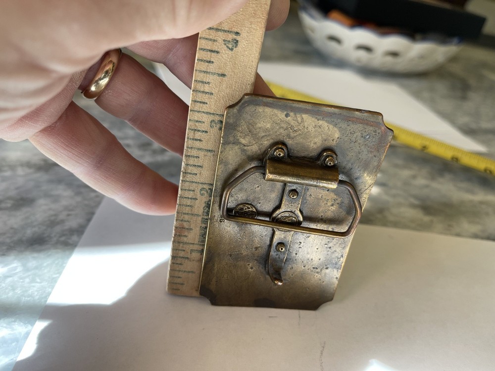 Western solid metal belt buckle