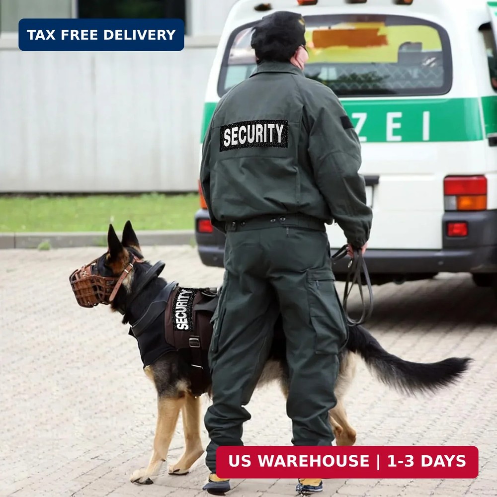 Security Patch, 2 Pcs Reflective Security Hook and Loop Patch for Vest Printed L