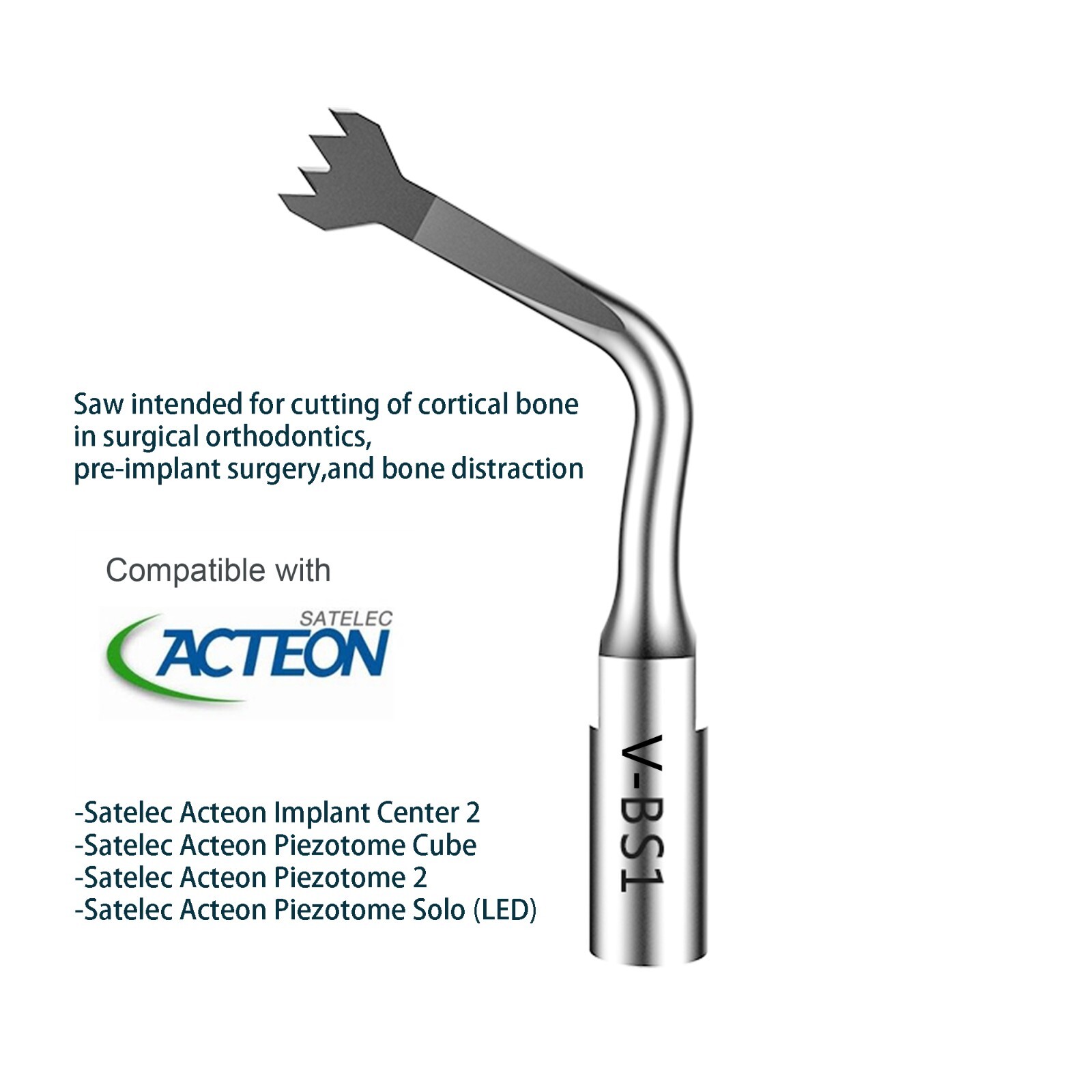 fit Satelec Acteon Piezotome 2 Ultrasonic Surgery Tip Extraction Sinus Lift Tip