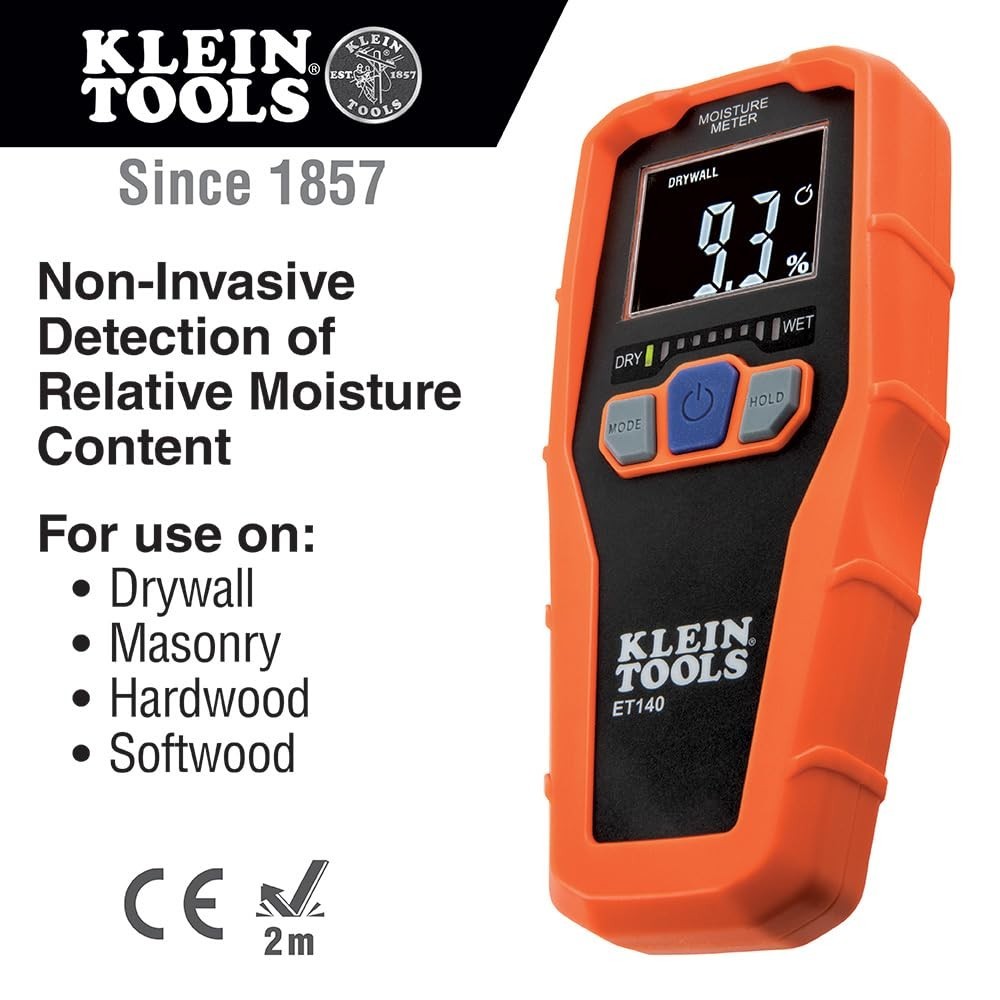 Moisture Meter Non Destructive Digital Wireless Surface Drywall Wood Masonry