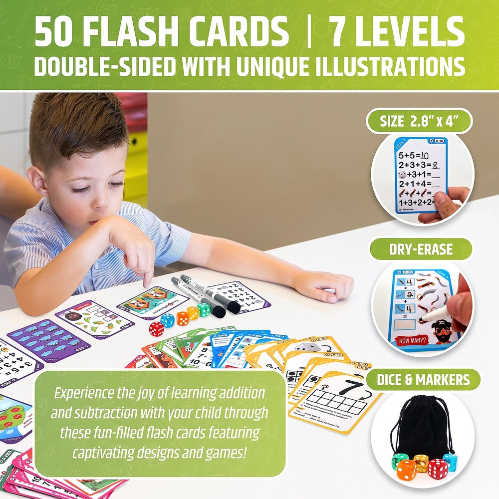 Magnetic Ten Frame Set: 4 Durable Ten-Frames + 50 Colorful Counters + 50 Math...