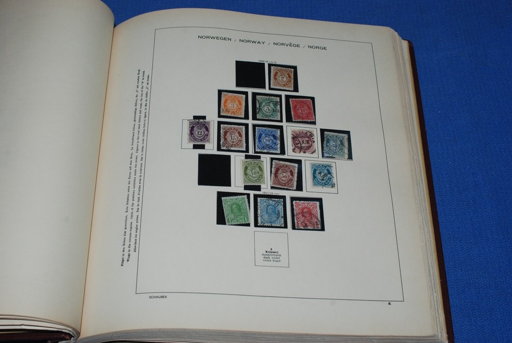 Norway Schaubek Springback Specialty Album Binder BlueLakeStamps Nice!