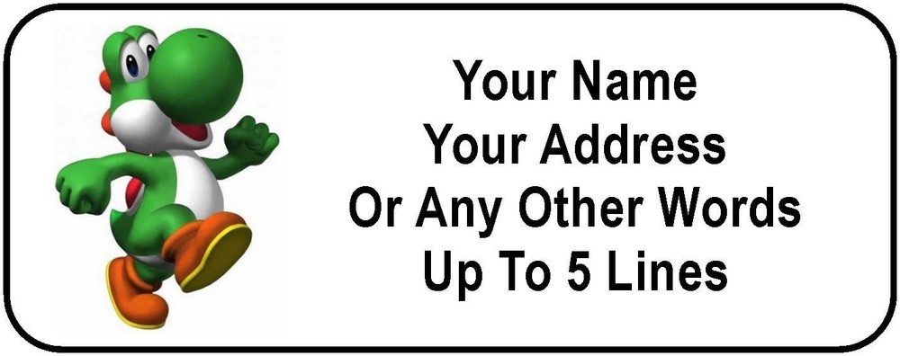 30 Yoshi Personalized Address Labels