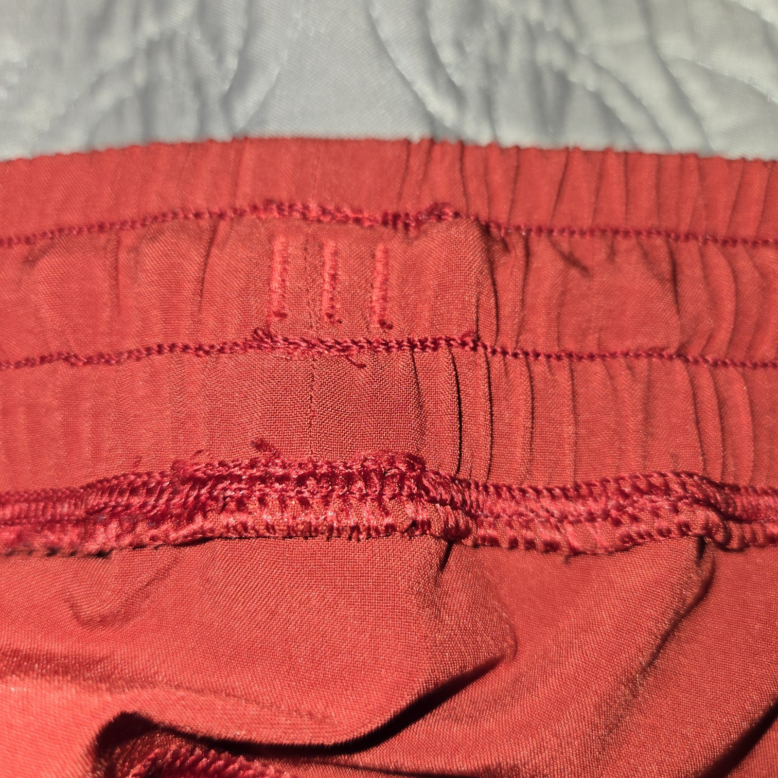 Lululemon Pace Breaker Linerless Shorts Men's Medium Red Drawstring Athletic