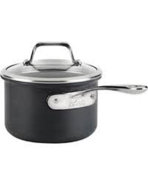 All-Clad B3 Hard Anodized Bonded Induction Aluminum 2-qt  sauce Pan with Lid