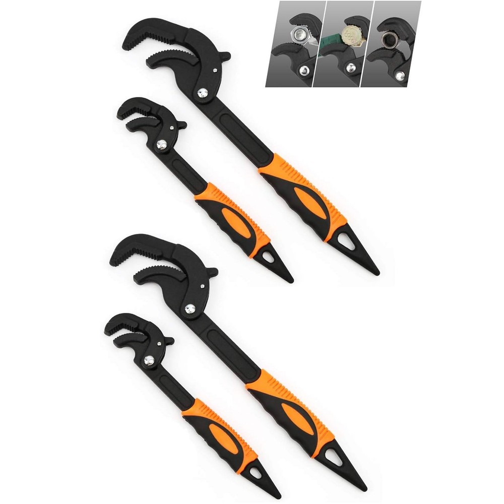 4 Pcs Multi-function Universal Wrench Set Self Adjusting, Pipe Wrench