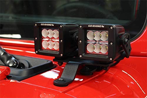 ! Dual Cube 3" x 3" Windshield Cowl Light Mount Kit. Includes two mounting