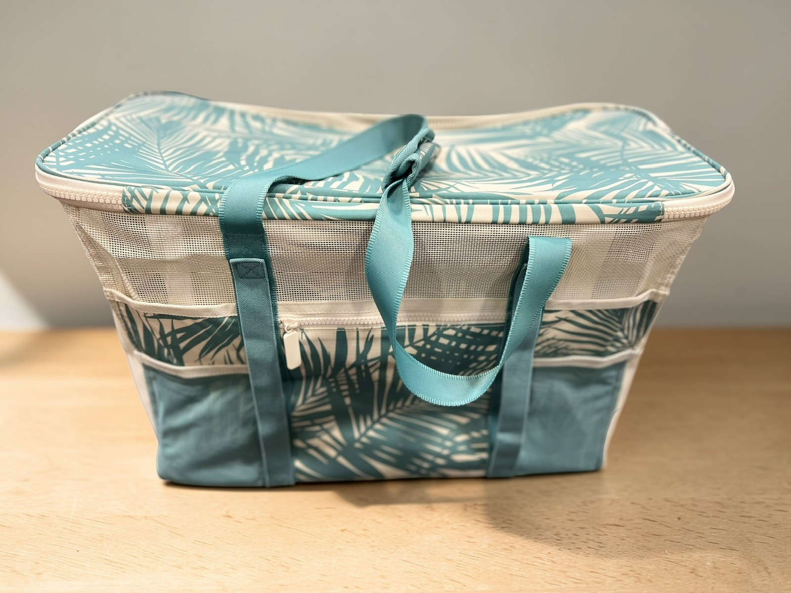 Aloha Collection CleverMade Collapsible Beach Tote Bag - Floral Green